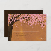 Kersenbloesem Sakura Aquarel (Zonsondergang) RSVP (Voorkant / Achterkant)