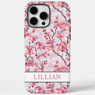 Kersenbloesem Sakura met monogram iPhone 16 Pro Max Hoesje