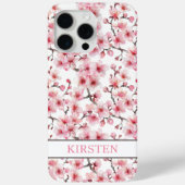 Kersenbloesem Sakura Patroon met Monogram Case-Mate iPhone Case (Achterkant)