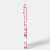 Kersenbloesem Sakura Patroon met Monogram Case-Mate iPhone Case (Achterkant / Links)