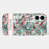 Kersenbloesem Sakura Print Monogram Case-Mate iPhone Case (Achterkant (horizontaal))