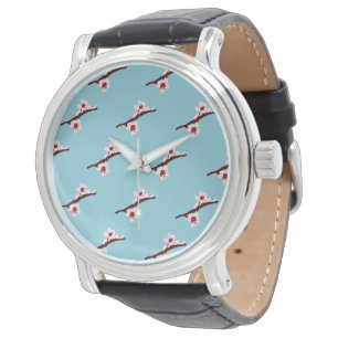 Kersenbloesem, Sakura, Roze Bloemmotief Horloge