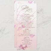 Kersenbloesem/Sakura Trouwmenu Kaarten (Voorkant / Achterkant)