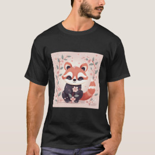 Kersenbloesem Seizoen Rode Panda Schattig Lente De T-shirt