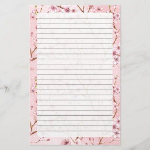 Kersenbloesem, Stationery Grootte: 5.5 "x 8.5" Briefpapier