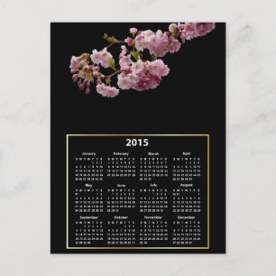 Kersenbloesem tak 2015 kalender briefkaart