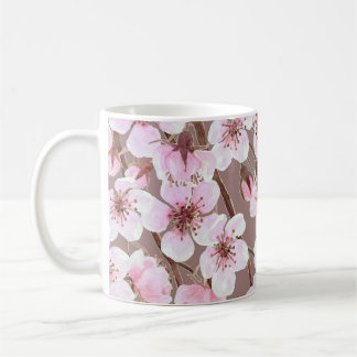Kersenbloesem takken Waterverf Patroon Koffiemok
