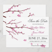 Kersenbloesem Trouw Save The Date Kaarten (Voorkant / Achterkant)