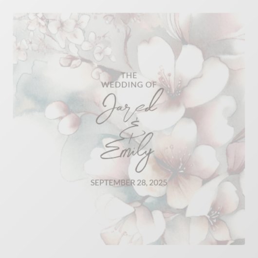 Kersenbloesem Trouwbanner Vloersticker Raamsticker (Vel)