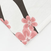 Kersenbloesem: wit naadloos. fleece deken (Hoek)