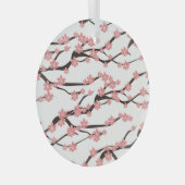 Kersenbloesem:  wit naadloos. glas ornament (Voorkant Rechts)