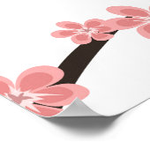 Kersenbloesem:  wit naadloos. poster (Hoek)