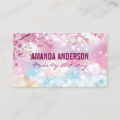 kersenbloesemboom | boke | schittering visitekaartje (Voorkant)