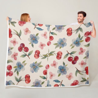 Kersenbloesemdeken fleece deken