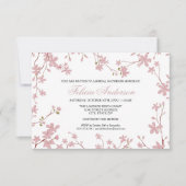 Kersenbloesems - 3x5 Bruids Douche Uitnodiging (Voorkant)