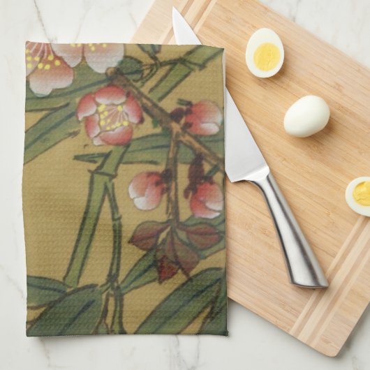 kersenbloesems aziatisch japans theedoek (Quarter Fold)