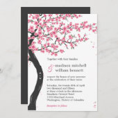 Kersenbloesems bruiloft uitnodigingen (Voorkant / Achterkant)