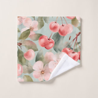 Kersenbloesems en kersen Lente Kunst Bad Handdoek