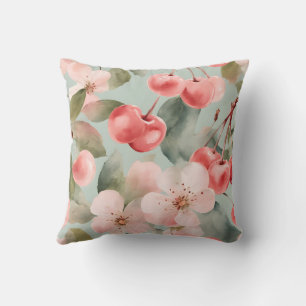 Kersenbloesems en kersen Lente Kunst Kussen