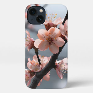 Kersenbloesems iPhone 13 Slim Fit Hoesje, Glanzend Hoesje
