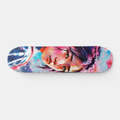 Kersenbloesems Japans Meisje Skateboard (Horizontaal)
