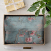 Kersenbloesems met rustieke achtergrond tissuepapier (Geschenk)