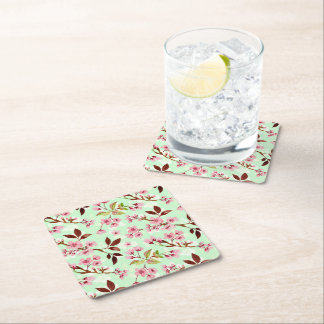 Kersenbloesems Mint Achtergrond Papier Onderzetter