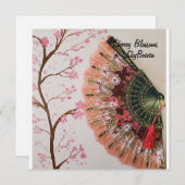 Kersenbloesems Mixed Media Art Magnet (Voorkant / Achterkant)