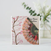 Kersenbloesems Mixed Media Art Magnet (Staand voorkant)