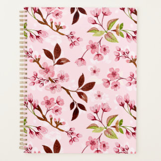 Kersenbloesems roze achtergrond planner