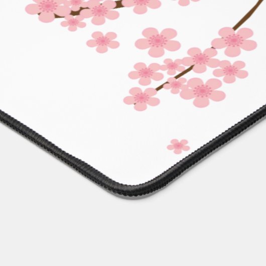 Kersenbloesems Sakura Custom Naam Monogram Bureaumat (Hoek)