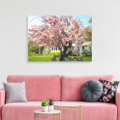 Kersenbloesems verpakt canvas afdruk (Insitu (Woonkamer))