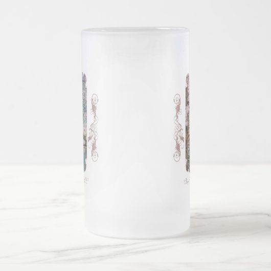 Kersenbloesems Victoriaans Frosted Beer Mok (Center)