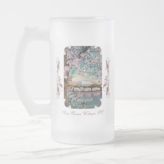 Kersenbloesems Victoriaans Frosted Beer Mok (Links)