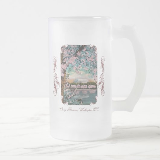 Kersenbloesems Victoriaans Frosted Beer Mok (Rechts)