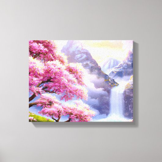 "Kersenbomen op de Riverbank I" Canvas Afdruk (Voorkant)