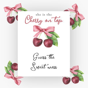 kersenboog baby shower Raad de zoete troep Poster