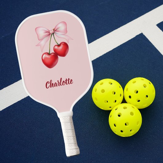 Kersenboog roze naam pickleball paddle