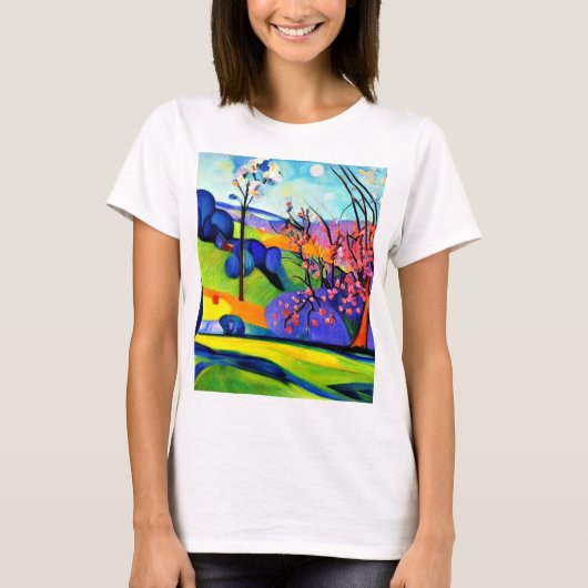 Kersenboom tussen de rotsen t-shirt (Voorkant)