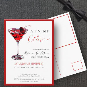 Kersencocktail Een beetje ouder, budget verjaardag Briefkaart