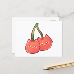 Kersenfruitkatten Briefkaart