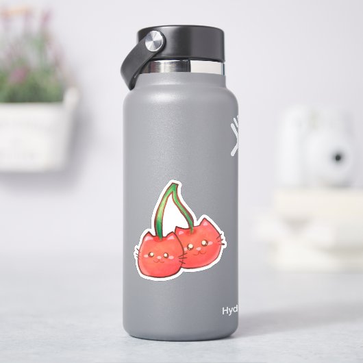 Kersenfruitkatten Sticker (HydroFlask)