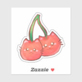 Kersenfruitkatten Sticker (Vel)