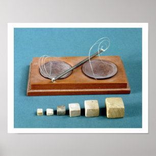 Kersengewichten en koperbalans, Mohenjodaro, 230 Poster