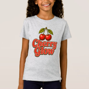 Kersengloed Retro Vintage Kersengrafiek T-shirt