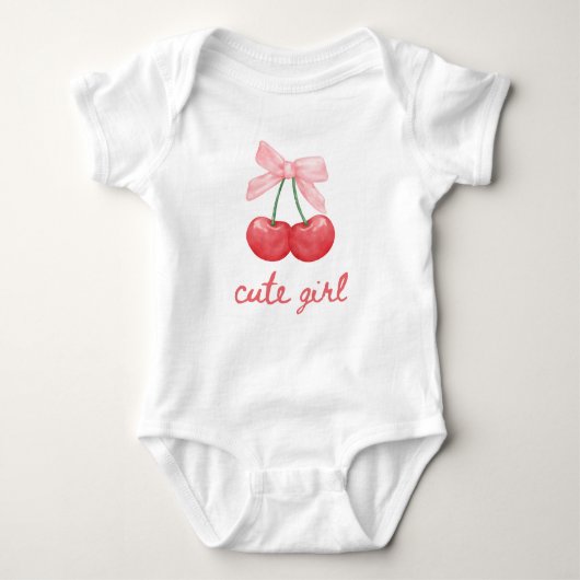Kersenlint Cute Meisje Ontwerp Romper (Voorkant)