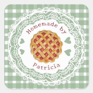 Kersenpastei Meesterbakker Vierkante Sticker