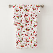 Kersenpatroon 1 bad handdoek (Insitu)