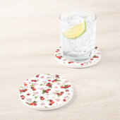 Kersenpatroon 1 zandsteen onderzetter (Zijkant)