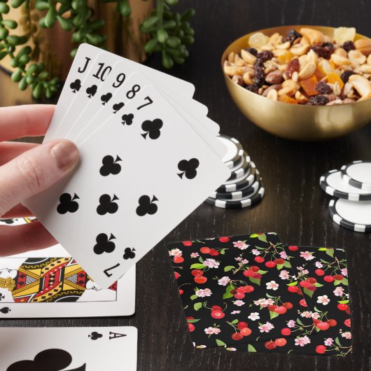 Kersenpatroon 2 pokerkaarten (Insitu)
